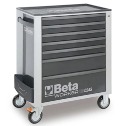 vendita online Cassettiera 7 cassetti e 235 utensili art. bw 2400s g7/i-s grigio Carrelli, contenitori e cassettiere da lavoro Beta